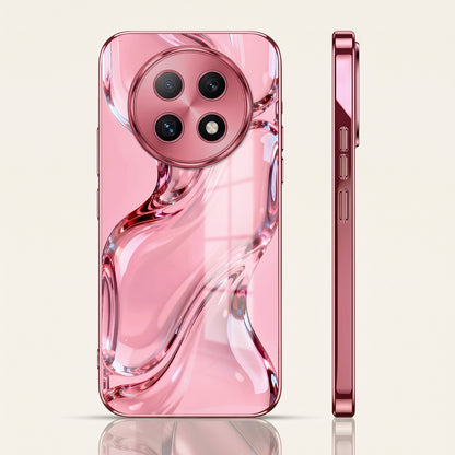 Oppo F29 Pro 5G Crystal Wave Energy Pink Electroplated Glass Phone Back Case