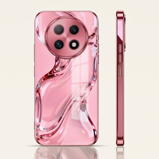 Oppo F29 Pro 5G Crystal Wave Energy Pink Electroplated Glass Phone Back Case