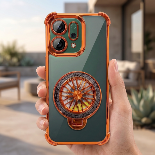 OPPO Reno 14 5G Stress Buster Wheel Rotating Airbag Cosmic Orange Case