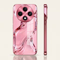 Oppo F27 5G Crystal Wave Energy Pink Electroplated Glass Phone Back Case