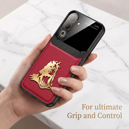 Oppo K12x 5G Mahadev 3D Gold Metal Leather Back Case