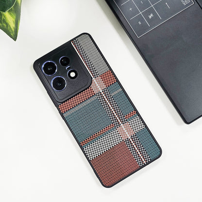 Motorola Edge 50 Pro 5G Luxury Grid Pattern Glass Back Shockproof Case