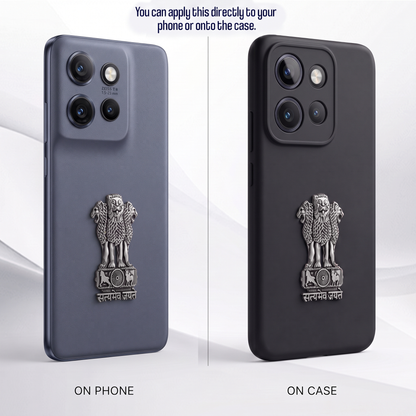 Motorola Edge 50 Neo 5G Compatible Satyamev Jayate 3D Metal Emblem Sticker