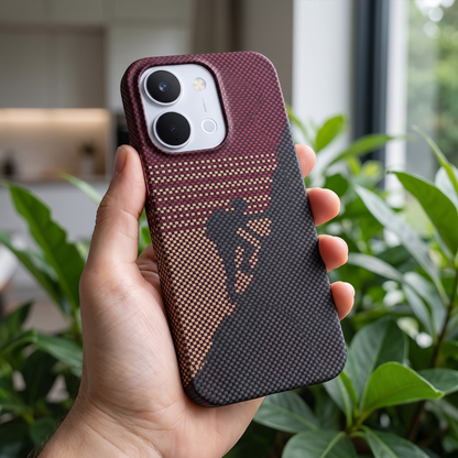 Vivo T5x 5G Premium Aramid Carbon Fiber Pixel Pattern Phone Case