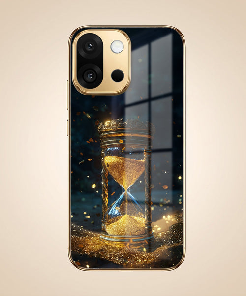 OnePlus 13s 5G Golden Hourglass Gold Electroplated Glass Phone Back Case