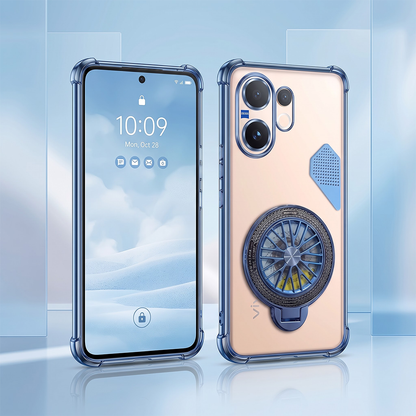 Vivo V60 5G Stress Buster Wheel Shockproof Airbag Heat-Dissipation Case