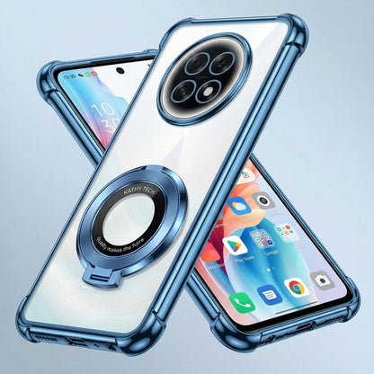 Oppo F31 Pro+ 5G Original Luxury Magnifier Ring Stand Shockproof Airbags Corner Case (Buy 1 Get 1 Free Surprise Cover)
