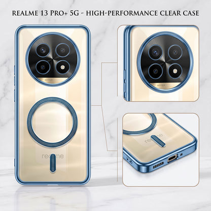 Realme 13 Pro+ 5G Electroplated Magnetic Magsafe Case