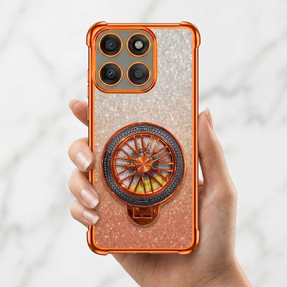 Motorola Edge 60 Pro 5G Stress Buster Wheel Rotating Shimmer Airbag Cosmic Orange Case