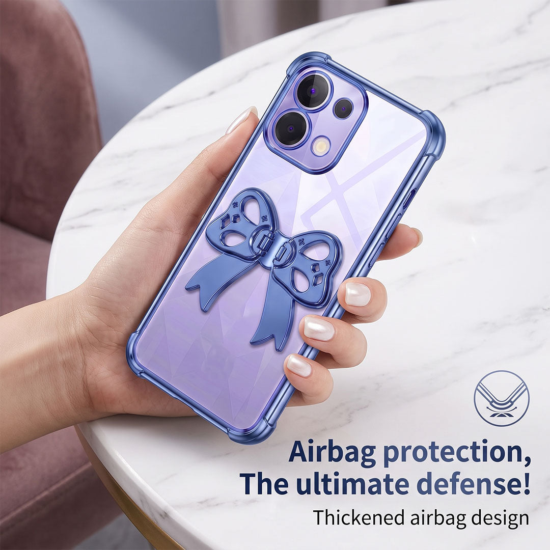 Oppo K13 5G Stylish Bow Knot Transparent Shockproof Airbag Phone Case