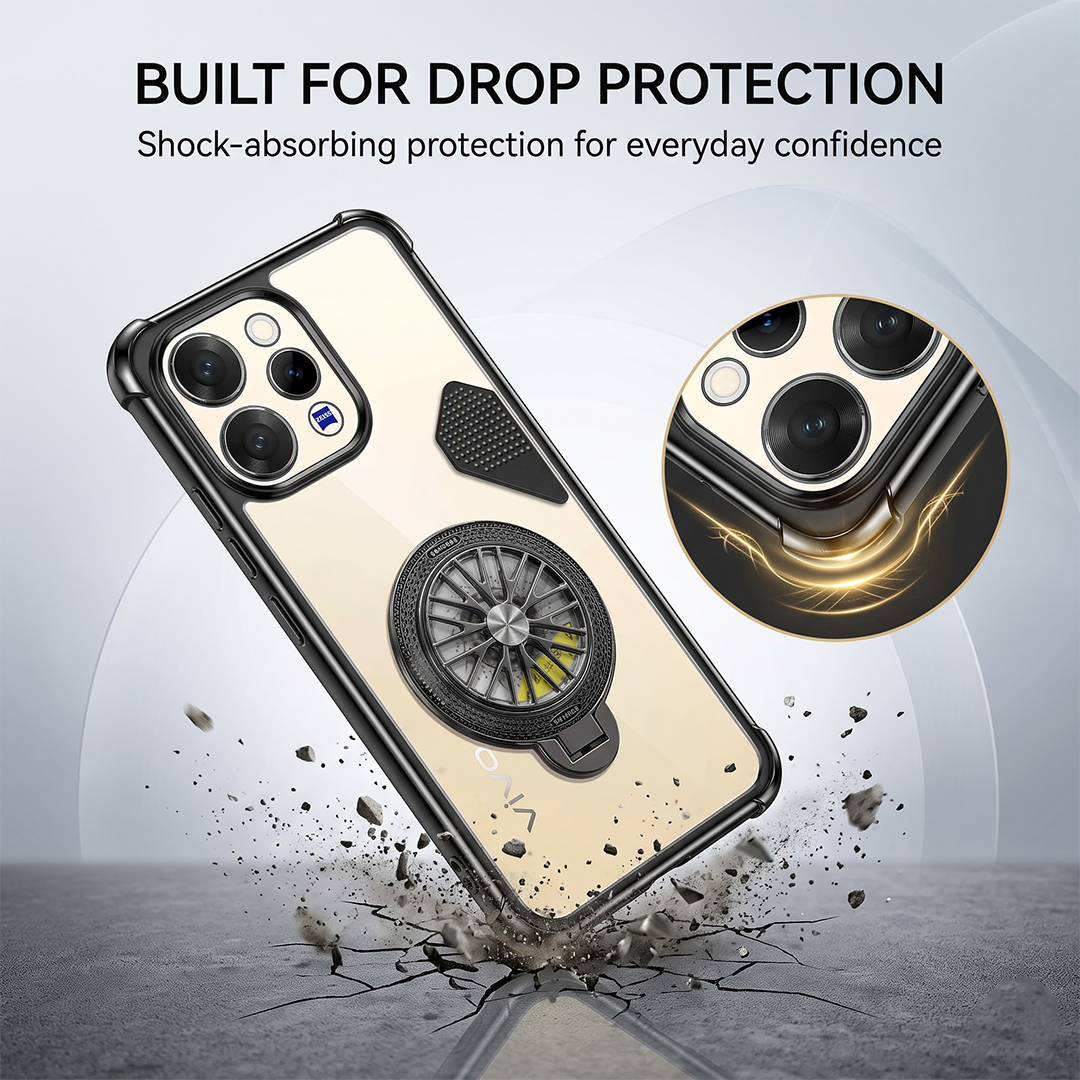 Vivo V70 5G Stress Buster Wheel Shockproof Airbag Heat-Dissipation Case