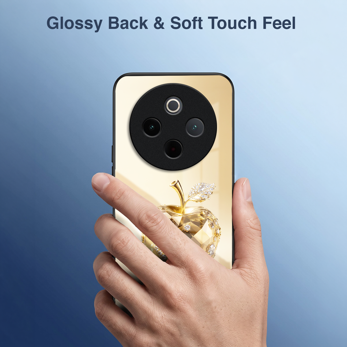 Vivo T4 5G Golden Apple Acrylic Glass Back Case