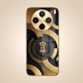 Vivo X200T 5G Royal Emblem Gold Electroplated Glass Phone Back Case