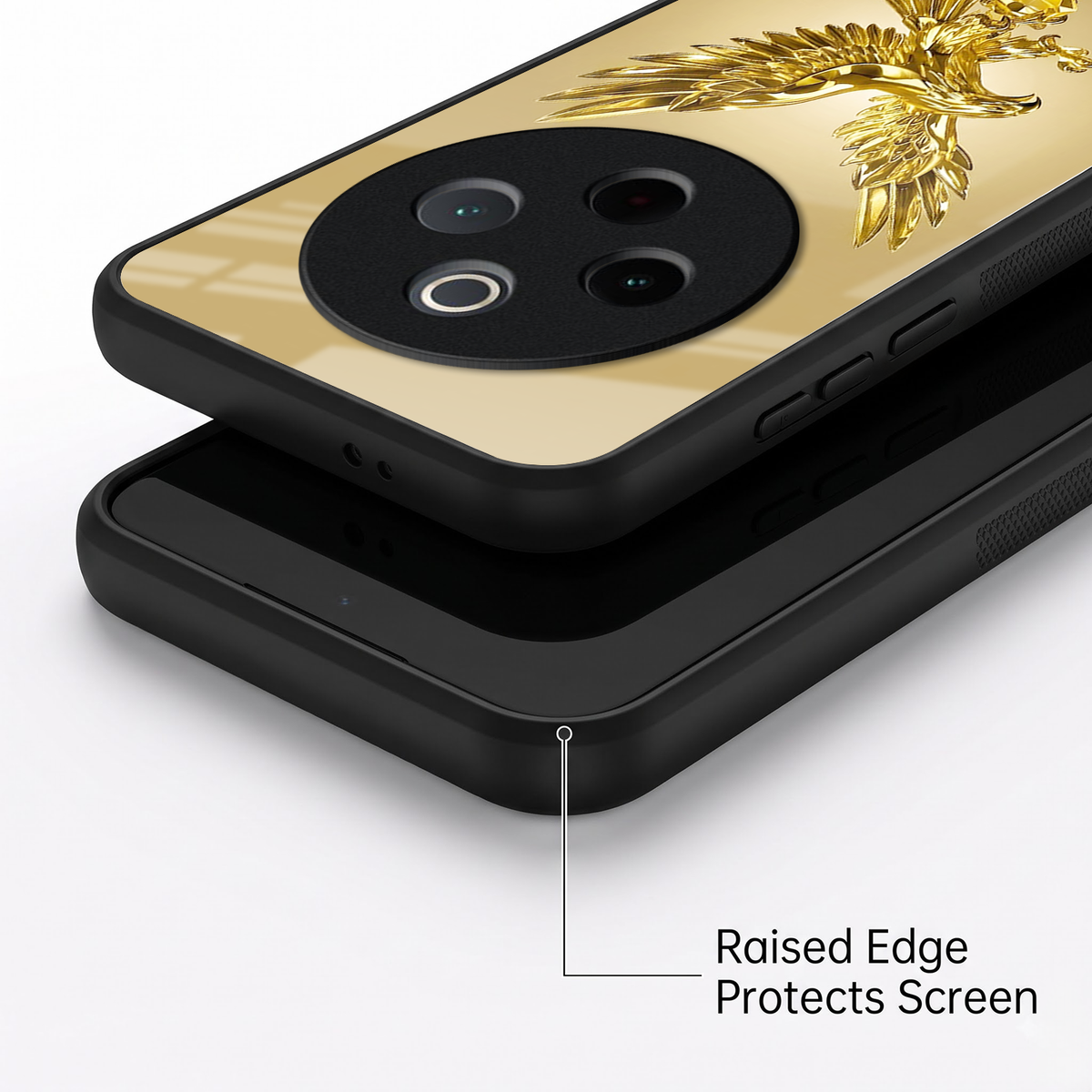 Vivo T4 5G Golden Eagle Acrylic Glass Back Case