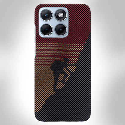 Motorola Edge 70 Fusion 5G Premium Aramid Carbon Fiber Pixel Pattern Phone Case