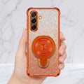 Samsung Galaxy A36 5G Invincible Bracket Ring Stand Shimmer Airbag Cosmic Orange Case