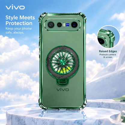 Vivo X300 FE 5G Premium Stress Buster Wheel Rotating Shockproof Airbags Case