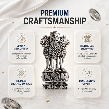 Tecno Spark 50 5G Compatible Satyamev Jayate 3D Metal Emblem Sticker