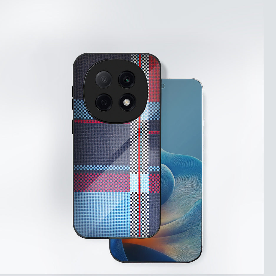 Oppo F29 Pro 5G Luxury Grid Pattern Glass Back Shockproof Case