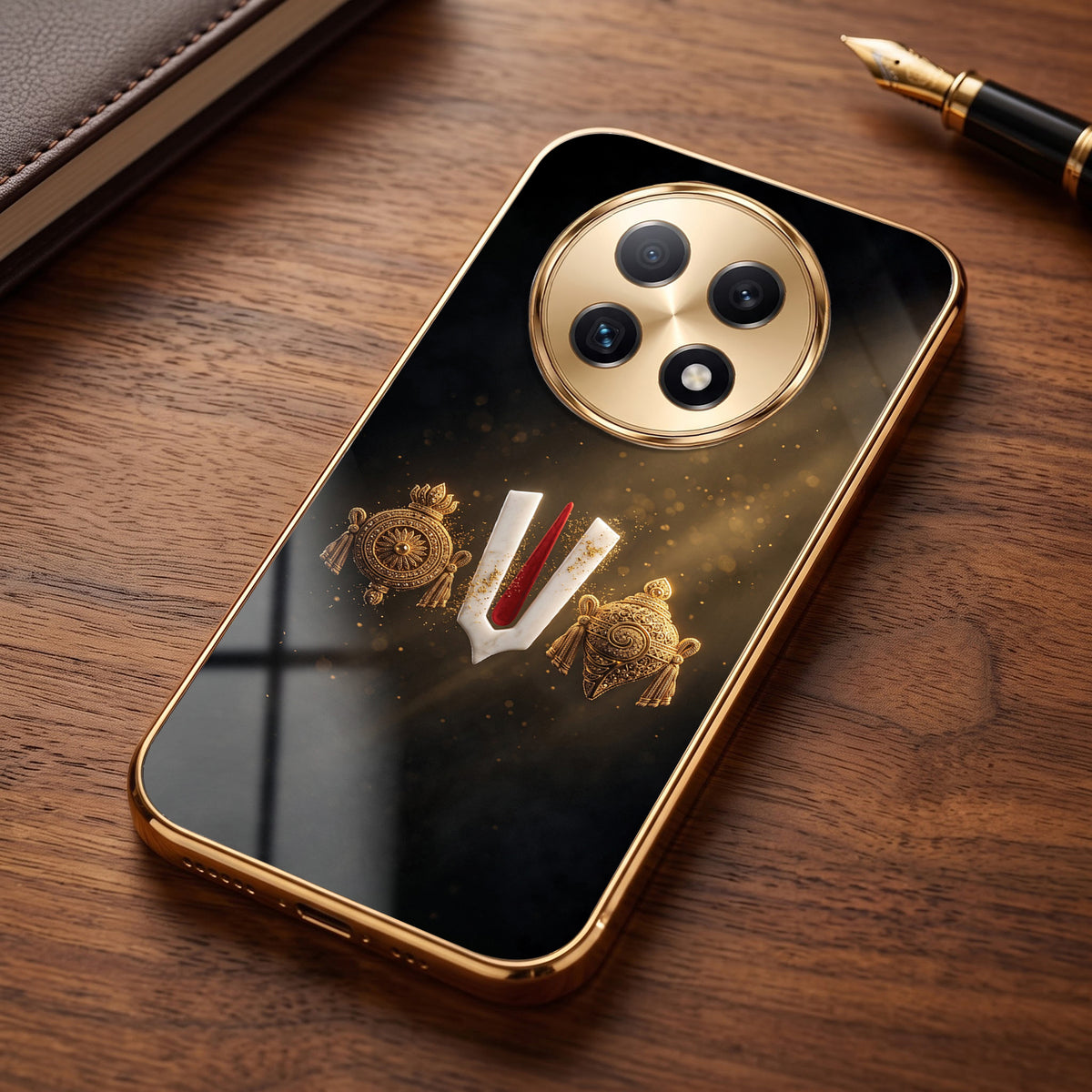 Oppo F29 Pro 5G Royal Heritage Edition Gold Electroplated Glass Phone Back Case