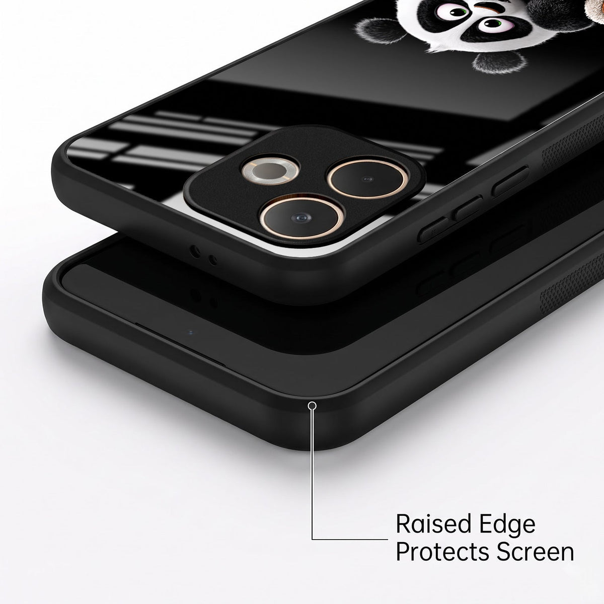 Oppo A5 Pro 5G Cute Panda Acrylic Glass Back Case