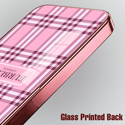 Vivo T5 Pro 5G Burberry Classic Pink Electroplated Glass Phone Back Case