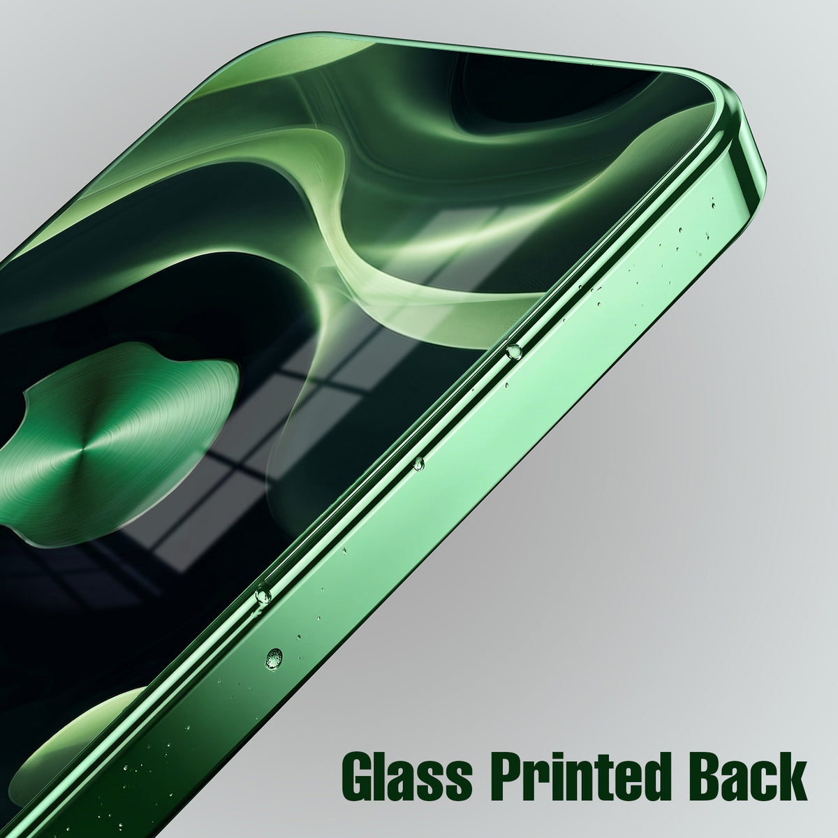 Vivo V70 5G Wave Apple Green Electroplated Glass Back Case