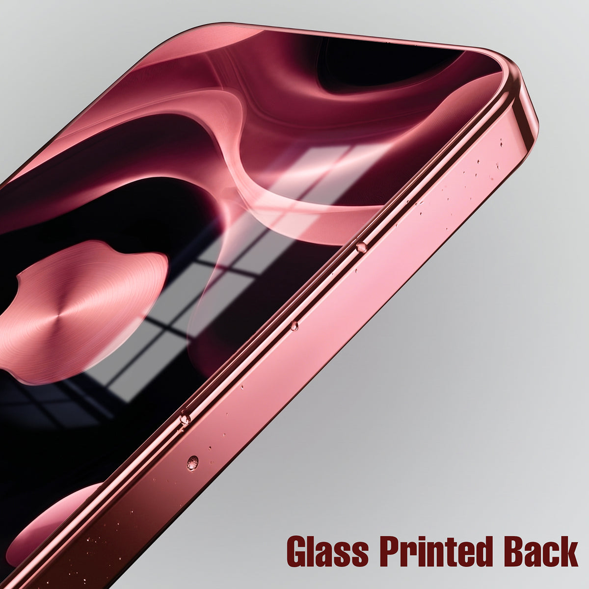Oppo Reno 13 5G Luxury Wave Pink Electroplated Glass Phone Back Case