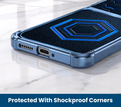 Motorola Edge 60 Pro 5G Cyber Hexagon Dual-Tone Transparent Airbags Case