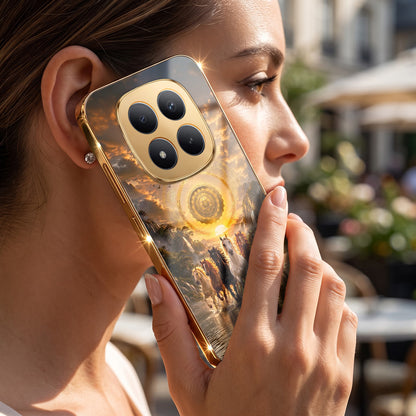 Redmi Note 15 Pro+ 5G Celestial Seven Horses Gold Electroplated Glass Phone Back Case