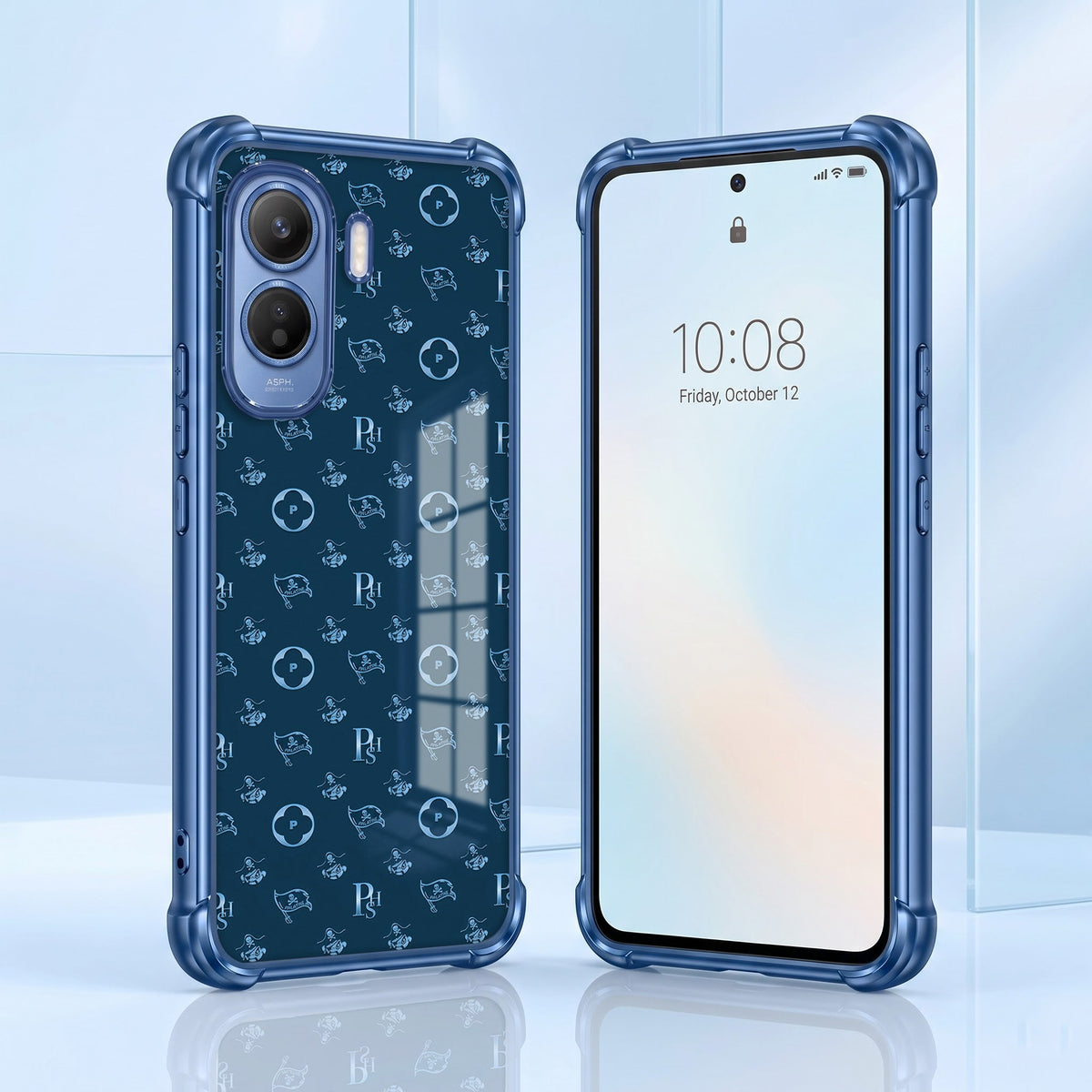 Vivo T5 Pro 5G Luxury Monogram Blue Airbags Printed Back Case