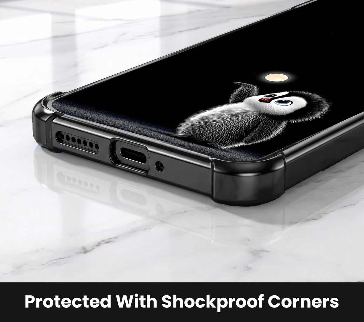 Vivo V60 5G Moonlight Penguin Airbags Printed Back Case