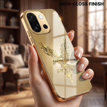 OnePlus 13s 5G Golden Eagle Gold Electroplated Glass Phone Back Case