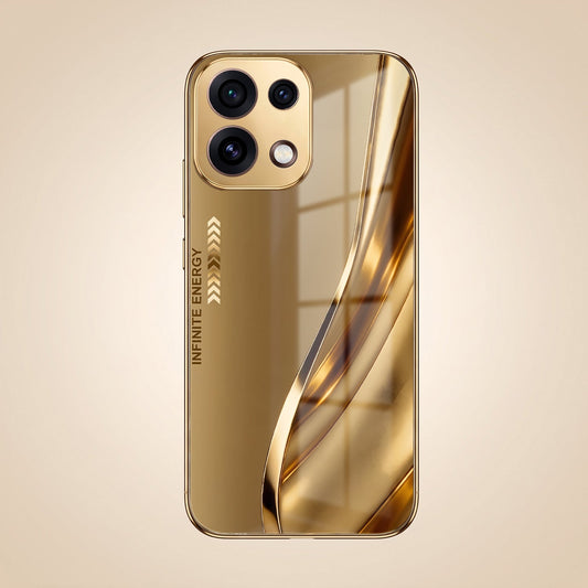 Oppo Reno 16C 5G Luxury Infinity Energy Gold Electroplated Glass Phone Case