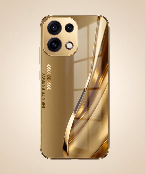 Oppo Reno 16C 5G Luxury Infinity Energy Gold Electroplated Glass Phone Case