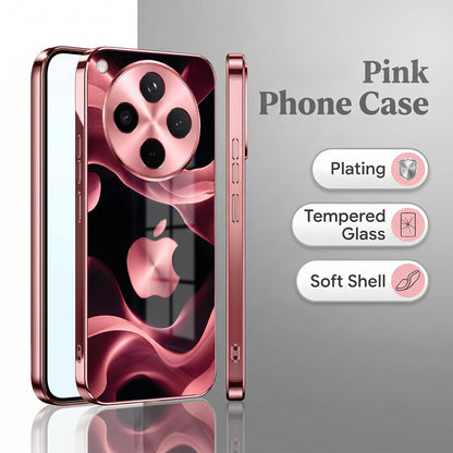 Oppo Find X8 5G Luxury Wave Pink Electroplated Glass Phone Back Case