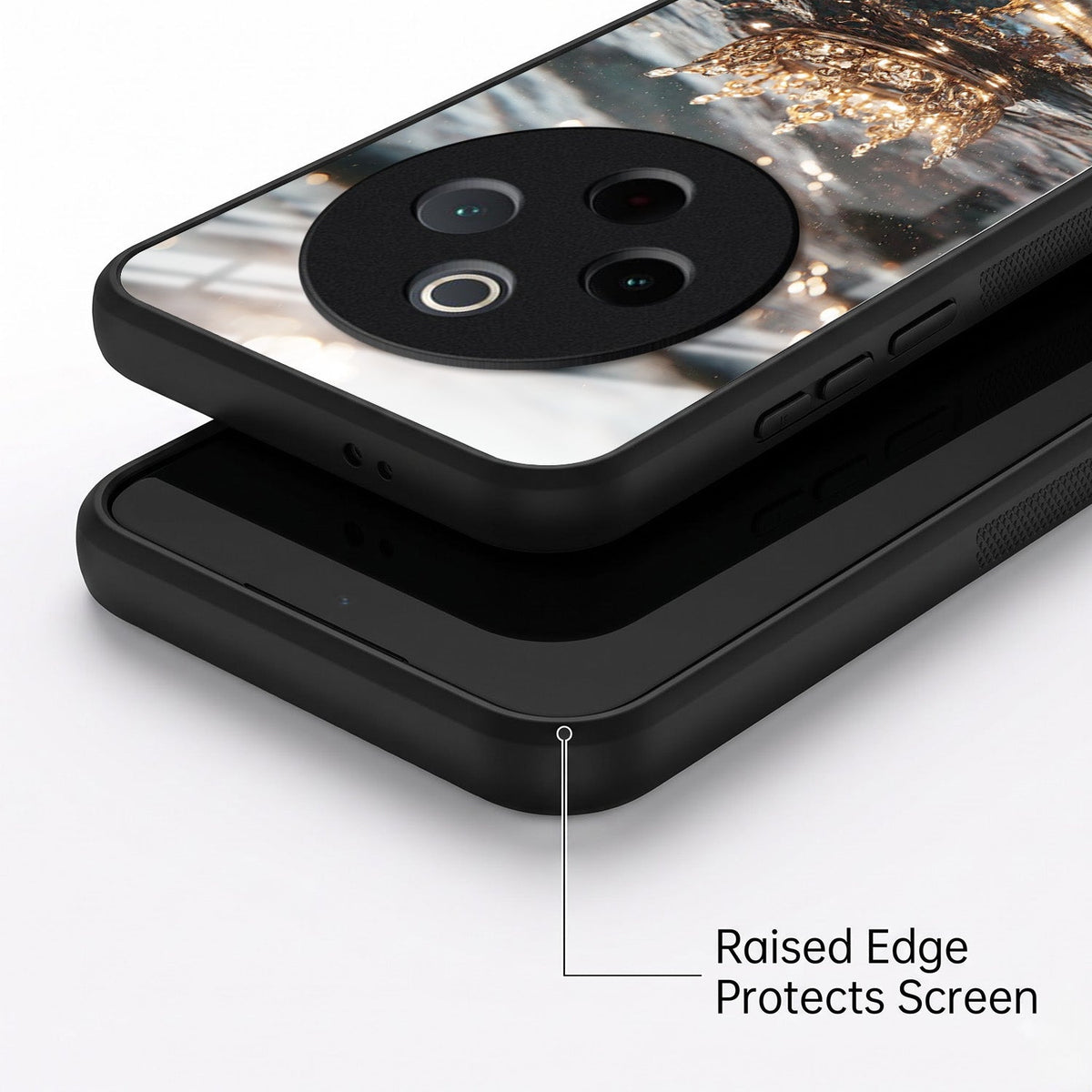 Vivo T4 5G Golden Crown Ocean Acrylic Glass Back Case