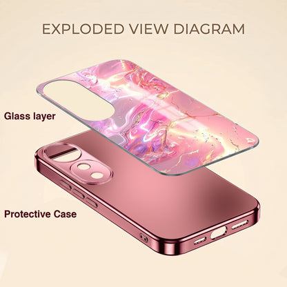 Vivo V40 Pro 5G Pearl Aurora Pink Electroplated Glass Phone Back Case