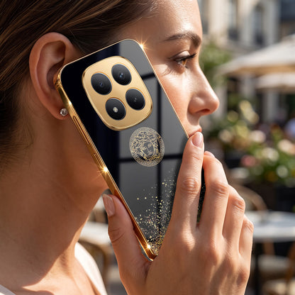 Redmi Note 15 Pro+ 5G Medusa Head Gold Electroplated Glass Phone Back Case