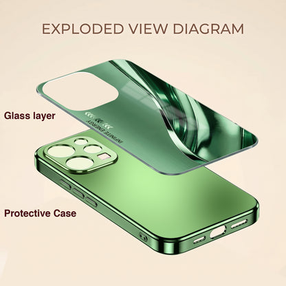 Vivo V70 5G Infinity Energy Green Electroplated Glass Back Case