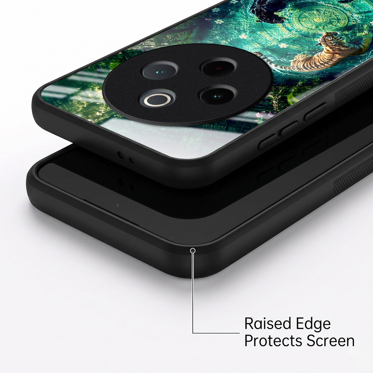 Vivo T4 5G Tiger & Panther Mystic Acrylic Glass Back Case