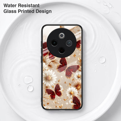 Vivo T4 5G Butterfly Floral Acrylic Glass Back Case