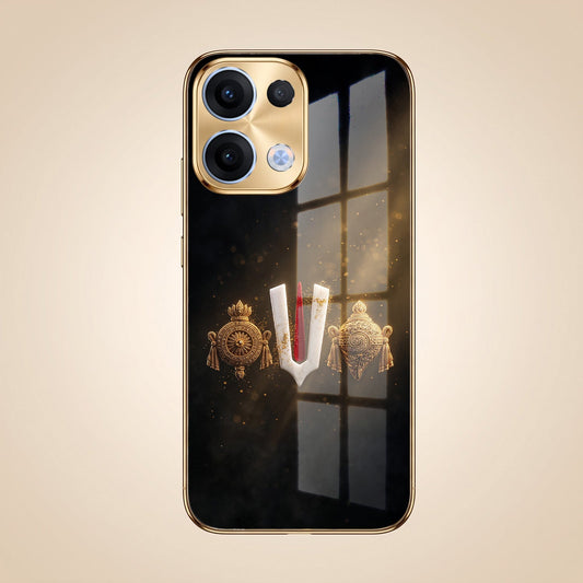 Oppo Reno 13 5G Royal Heritage Edition Gold Electroplated Glass Phone Back Case