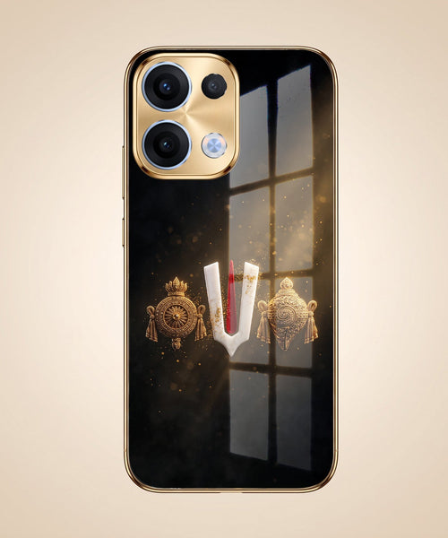 Oppo Reno 13 5G Royal Heritage Edition Gold Electroplated Glass Phone Back Case