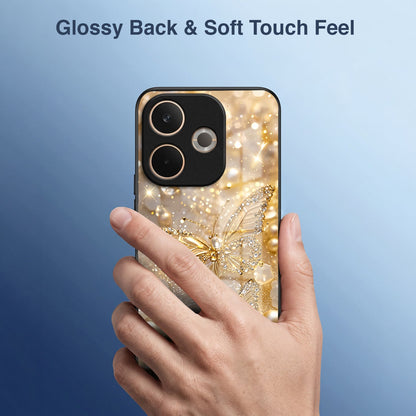 Oppo A5 Pro 5G Golden Butterfly Acrylic Glass Back Case