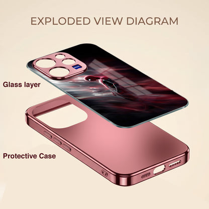 Vivo V70 5G Crimson Spider Burgundy Electroplated Glass Back Case