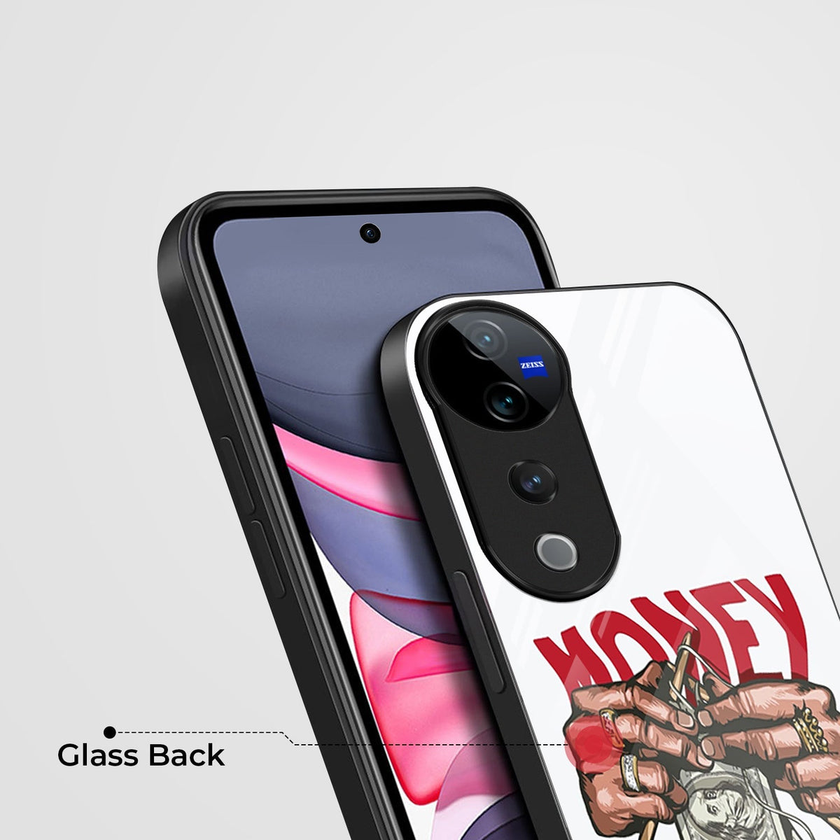 Vivo V40 Pro 5G Premium Acrylic Shockproof Glass Back Case (Money Maker)