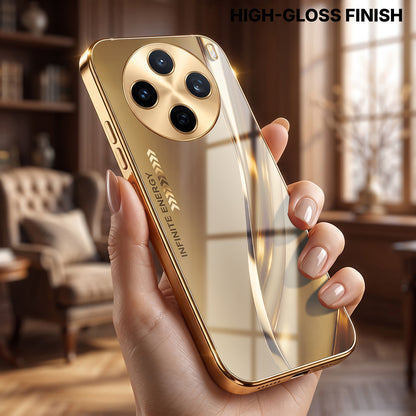 Vivo X200T 5G Luxury Infinity Energy Gold Electroplated Glass Phone Case