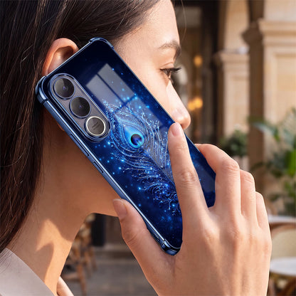 Vivo V70 FE 5G Premium Peacock Feather Airbags Printed Back Case