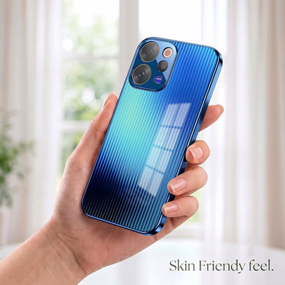 Vivo V70 5G Aureon X1 Blue Electroplated Glass Phone Back Case